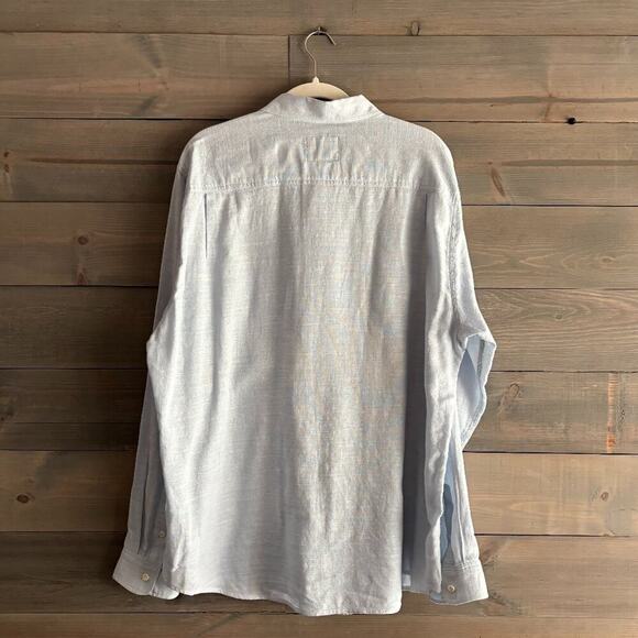 RAILS | Wyatt Oxford 100% Cotton Long Sleeve Shirt Color Tidal Etch XL - Picture 4 of 7